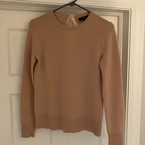 THEORY Pale Pink Rose Salomina Cashmere Sweater Bow Tie Back - Picture 13 of 13